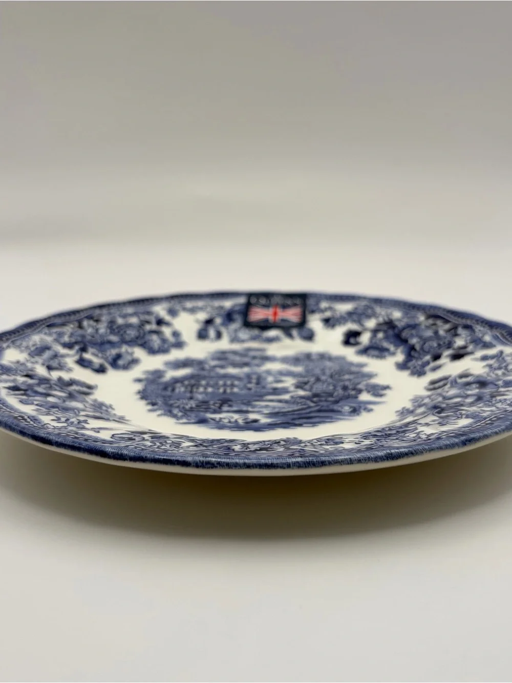 Set of Six Royal Wessex Tonquin Blue Salad Plates Queens Churchill England NWT